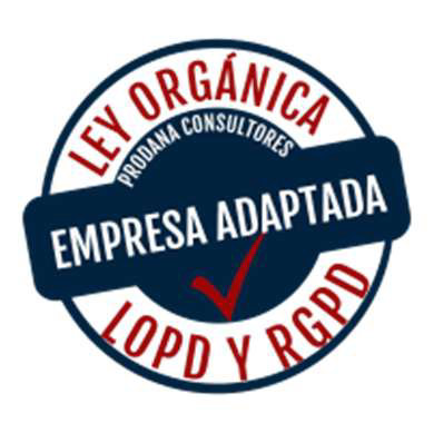 Empresa adaptada a la Ley Orgánica de Protección de Datos y RGPD